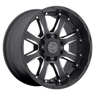 Black Rhino Sierra, 18x9 Wheel with 8x6.5 Bolt Pattern - Gloss Black with Milled Spokes - 1890SRA128165B22